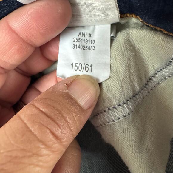 Abercrombie & Fitch A&F Skinny Jeans Distressed Dark Wash Stretch Girls 12 x 23 - Picture 4 of 12